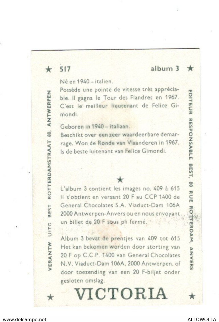 11579" CHOCOLAT VICTORIA -PARADE DES VEDETTES-DINO ZANDEGU-517-ALBUM N° 3 " - Victoria