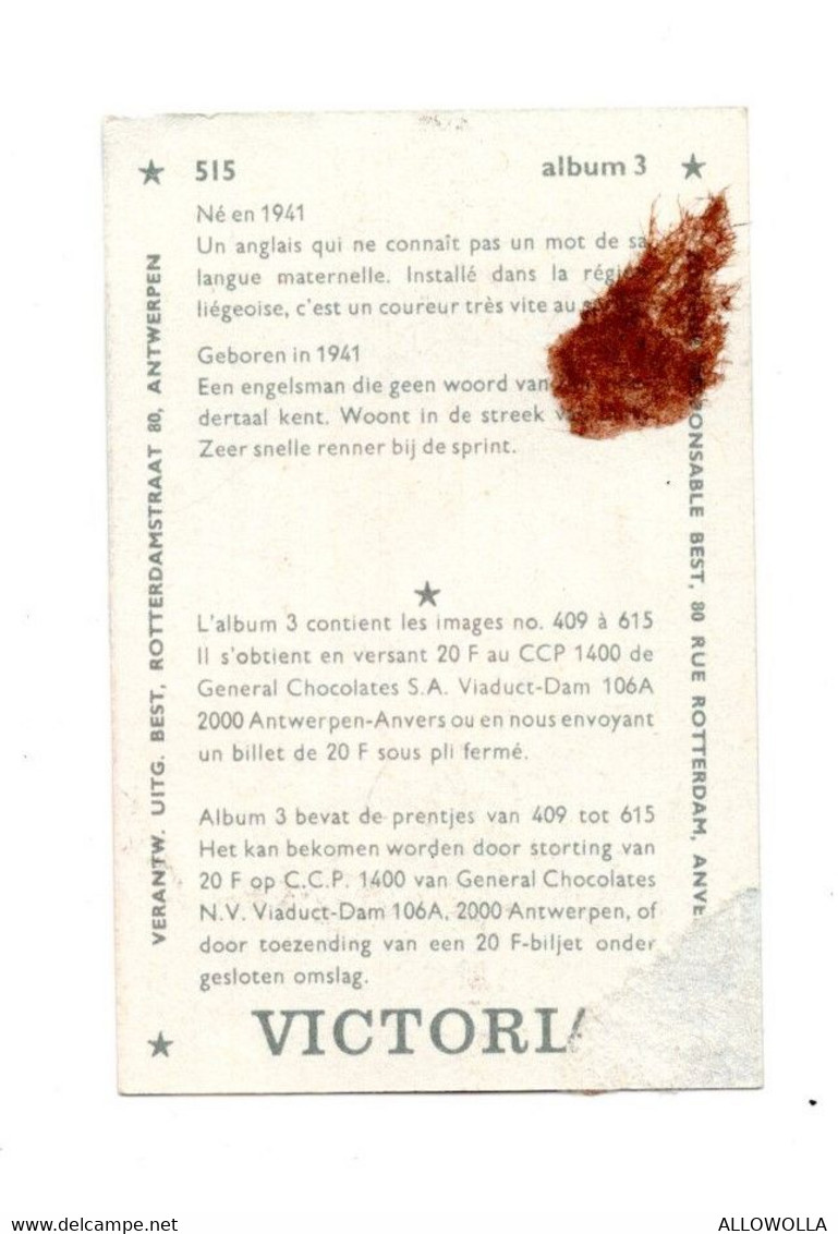 11583" CHOCOLAT VICTORIA -PARADE DES VEDETTES-MICHEL WRIGHT-515-ALBUM N° 3 " - Victoria