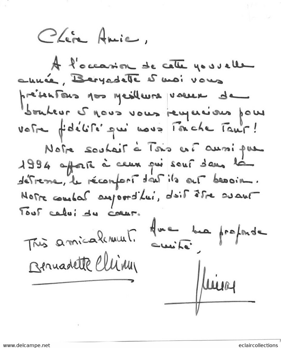 Documentation De 1994 De Jacques Chirac Maire Et Candidat A L'élection Présidentielle     (voir Scan Et Commentaires) - Unclassified