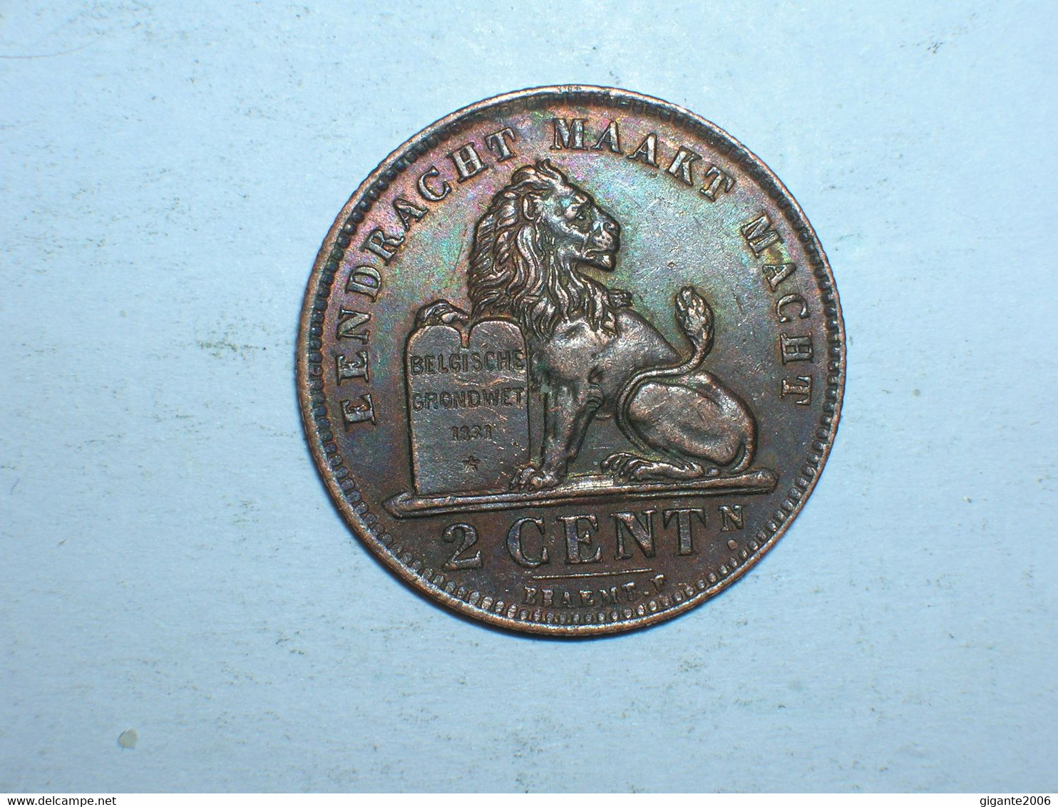 BELGICA 2 CENTIMOS 1919 FL (9216) - 2 Cents