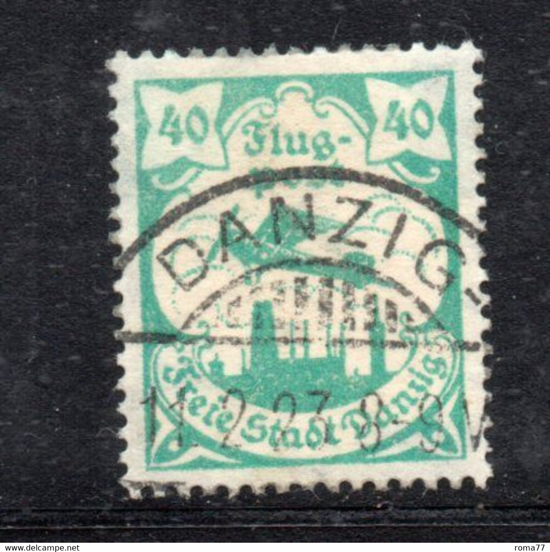 Y924 - DANZICA DANTZIG 1921 , Posta Aerea Unificato N. 4 Usato (2380A) - Andere & Zonder Classificatie