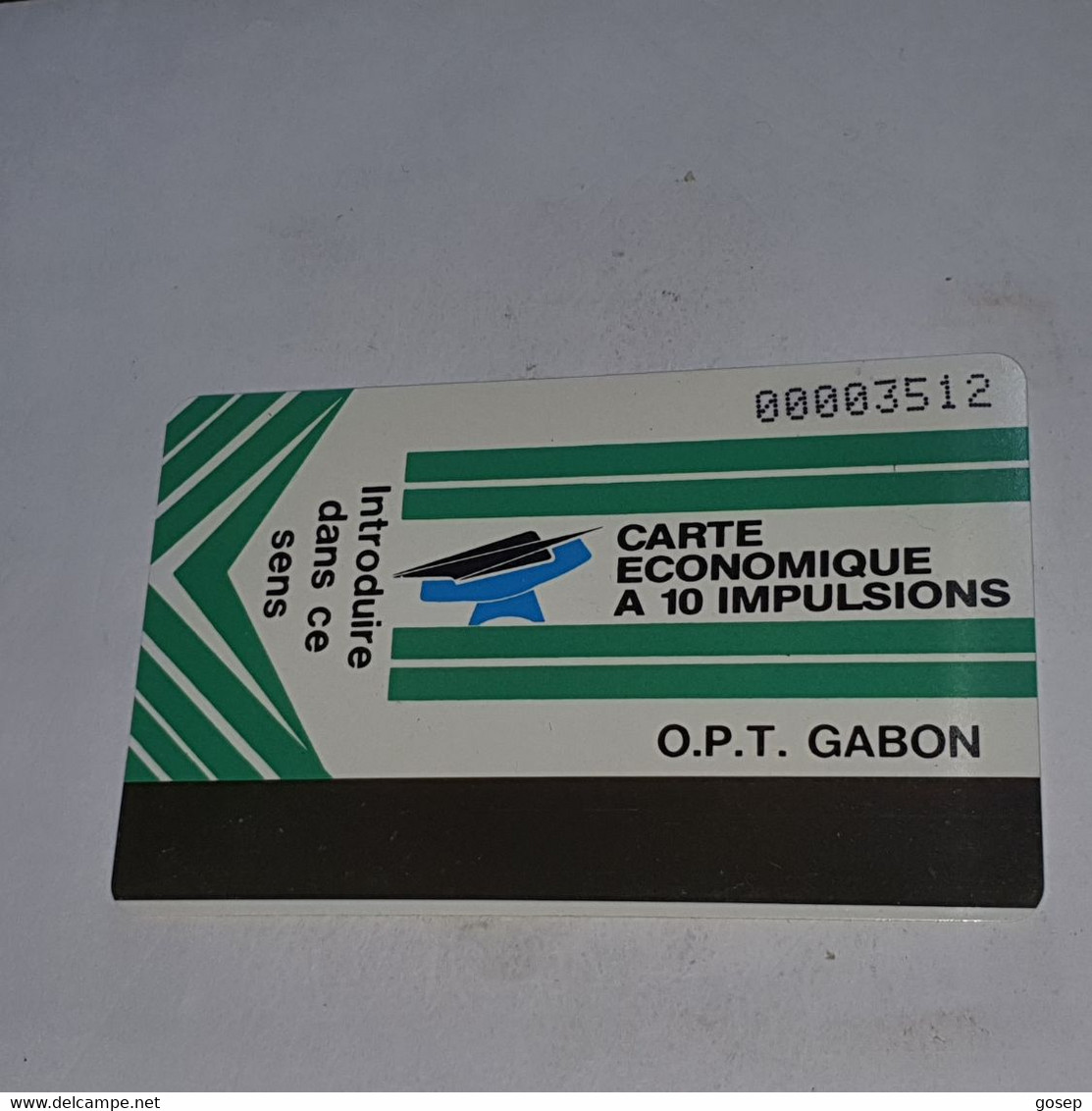 Gabon-(GAB-10)-new Logo-avec Un Compte-(9)-(10impulsions)-(00003512)-used Card+1card Prepiad/gift Free - Gabun