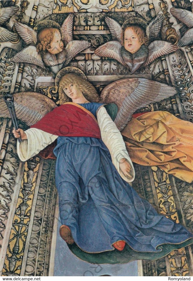 CARTOLINA  LORETO,MARCHE,MELOZZO DA FORLI 1477-1493,SAGRESTIA DI S.MARCO-ANGELO CON TENAGLIE,CULTURA,MEMORIA,NON VIAGG - Ancona