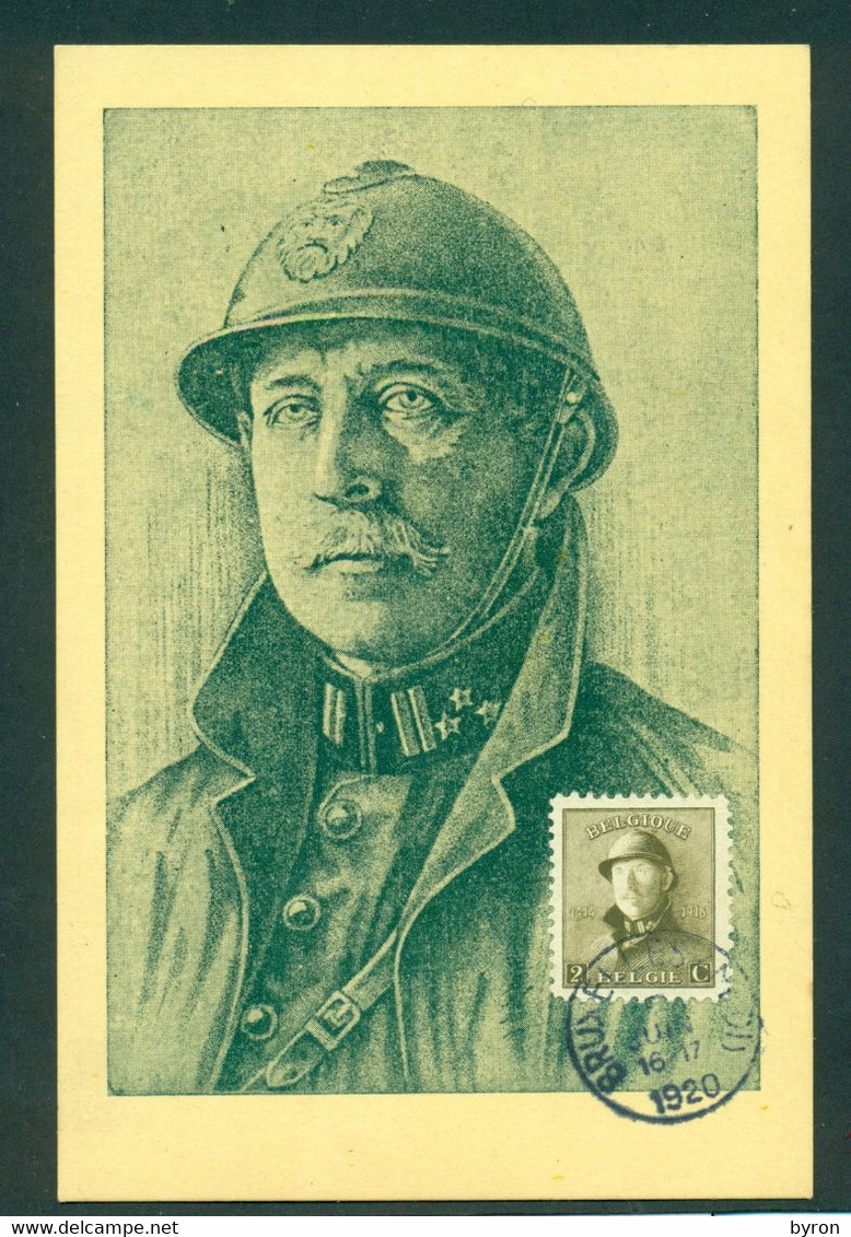 STAMPS BELGIUM MAXIMUM CARD MAXIMUM CARTE, " ROI ALBERT I ".  SEALED IN  1920. IN VERY FINE CONDITION - Altri & Non Classificati