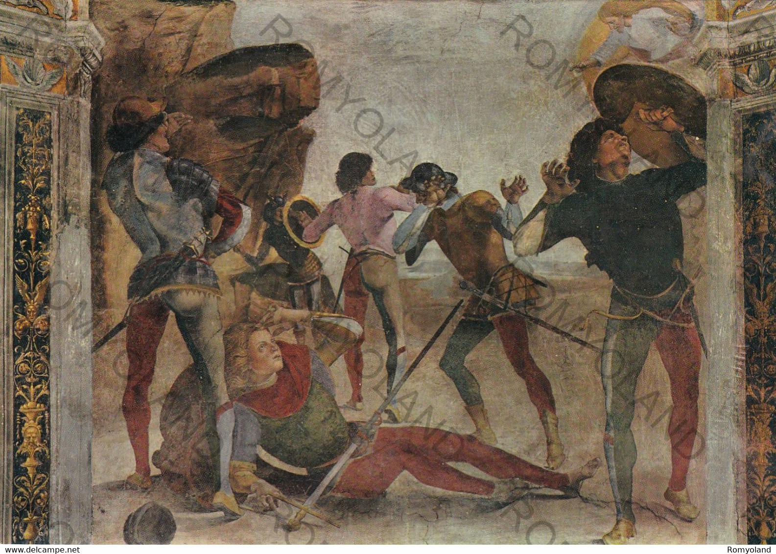 CARTOLINA  LORETO,MARCHE,L.SIGNORELLI (1491-1496)SAGRESTIA DI S.GIOVANNI-CONVERSIONE DI S.PAOLO,MEMORIA,NON VIAGGIATA - Ancona