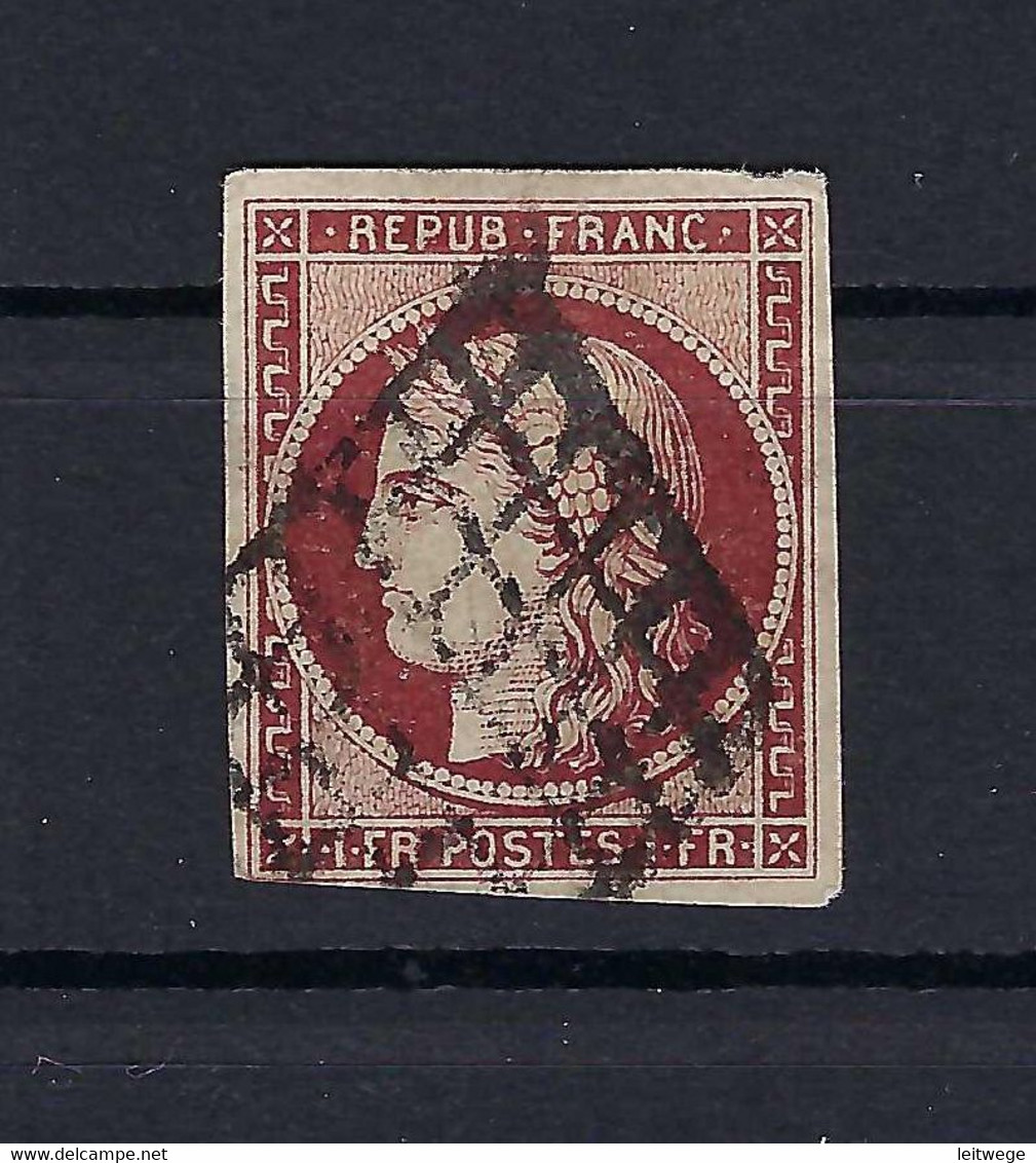 Frankreich Mi.7a Gestempelt Kat.1000,-€ - 1849-1850 Ceres