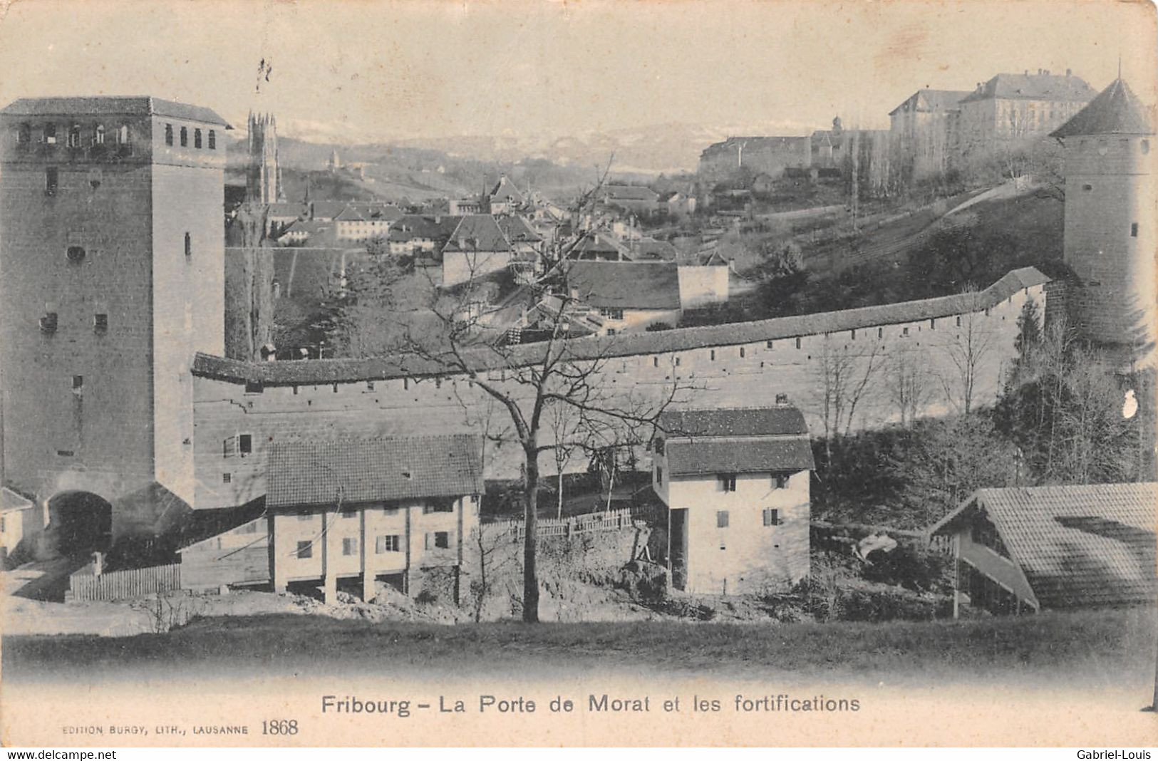 Fribourg La Porte De Morat Et Les Fortifications - Murten