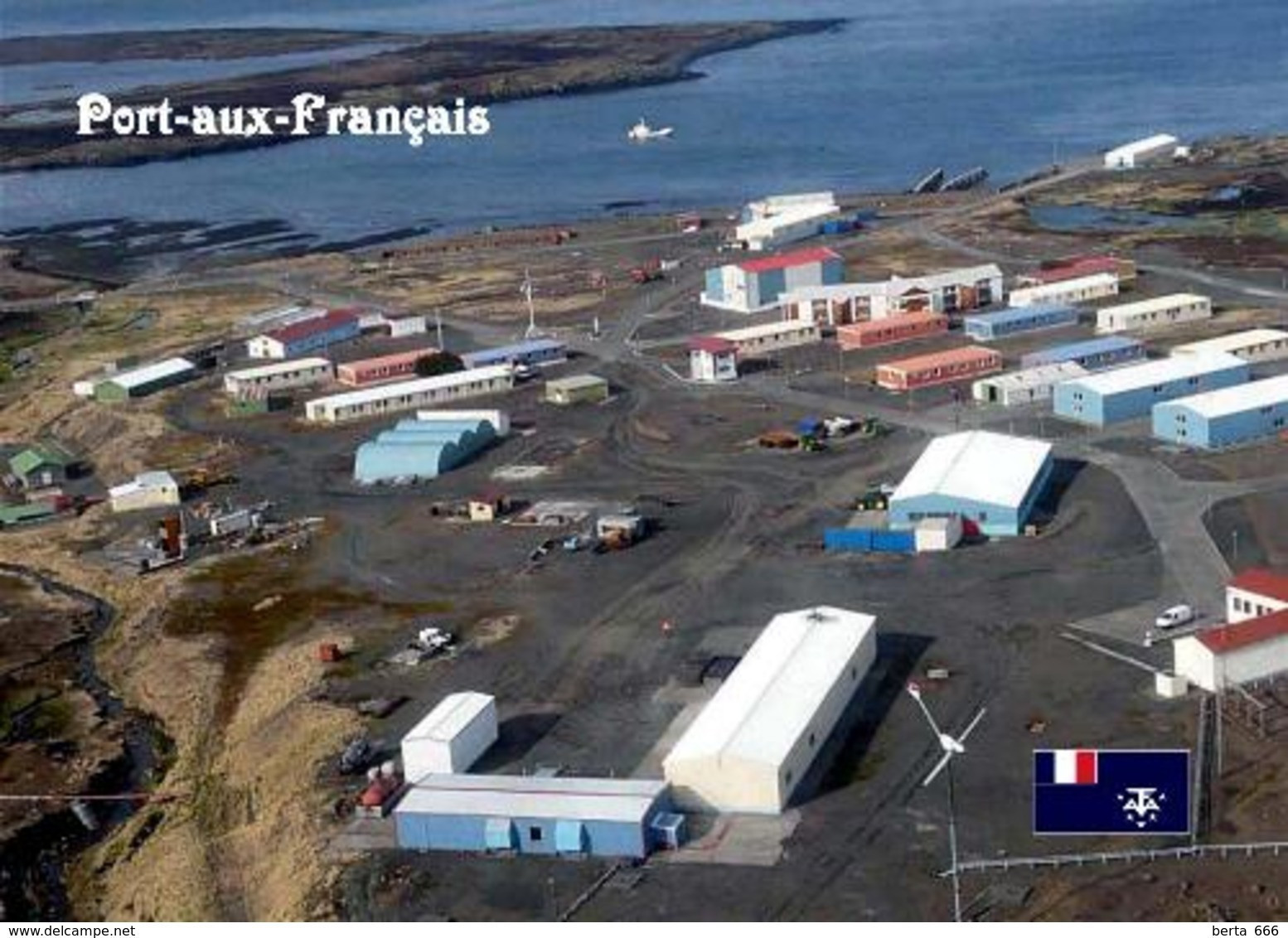 Kerguelen Islands TAAF UNESCO Port Aux Français Station New Postcard - TAAF : Territorios Australes Franceses