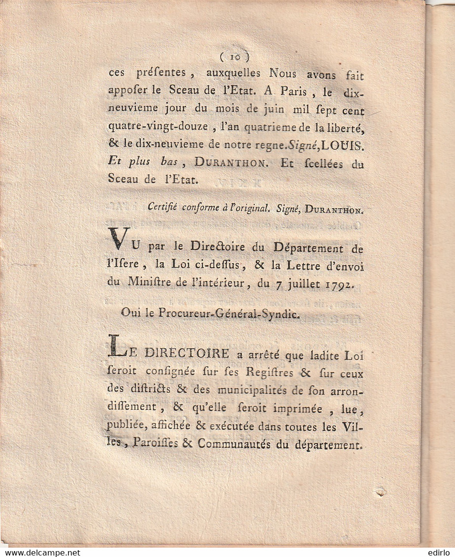 ***  ASSIGNAT *** Assignats  De Dix Sous Par 4 + Loi Relative à La Fabrication Des Assignats EXCELLENT état - ...-1889 Circulated During XIXth