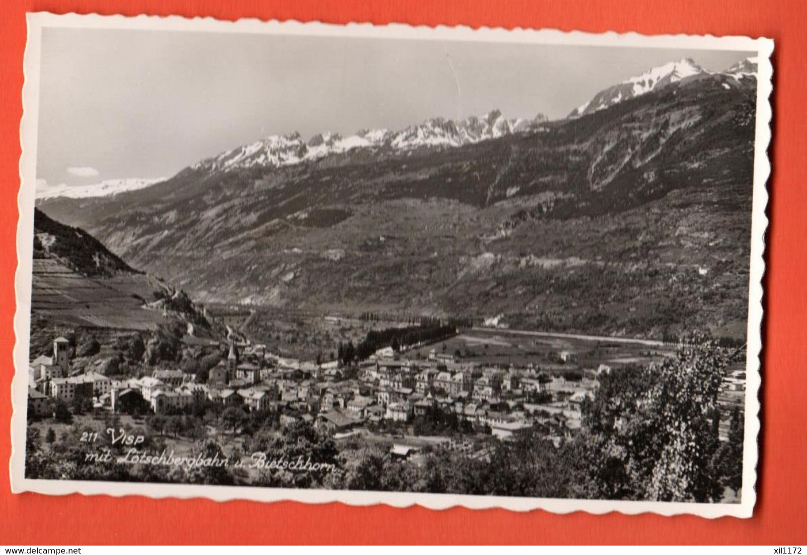 ZMA-03 Visp Viège Mit Lötschbergbahn Und Bietschhorn.. Feldpost  Perrochet Et Ph. 211 - Viège