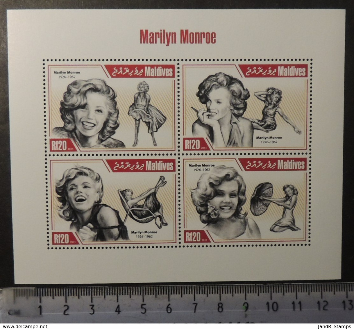 Maldives 2013 Women Marilyn Monroe Pinup Music Cinema M/sheet Mnh - Maldives (1965-...)