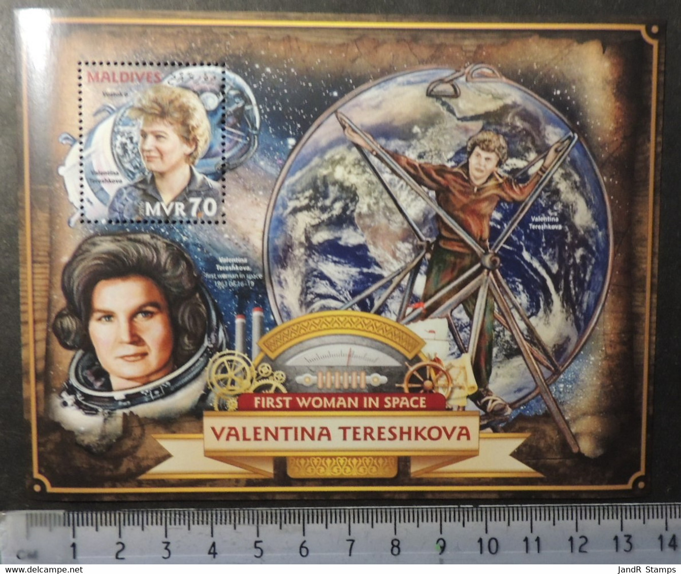 Maldives 2016 First Woman In Space Valentina Tereshkova Women Souvenir Sheet Mnh - Maldives (1965-...)