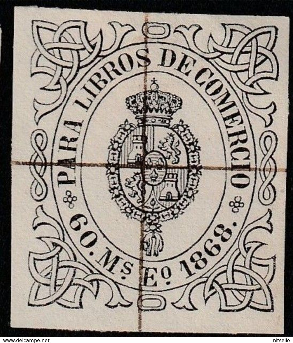 LOTE 1891 F  // (C055)  ESPAÑA 1868  LIBROS DE COMERCIO - Revenue Stamps