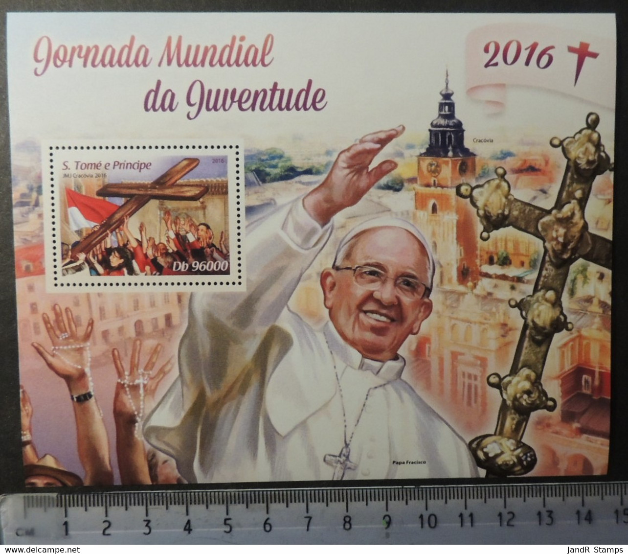 St Thomas 2016 World Youth Day Pope Francis Children Religion Souvenir Sheet Mnh - Feuilles Complètes Et Multiples