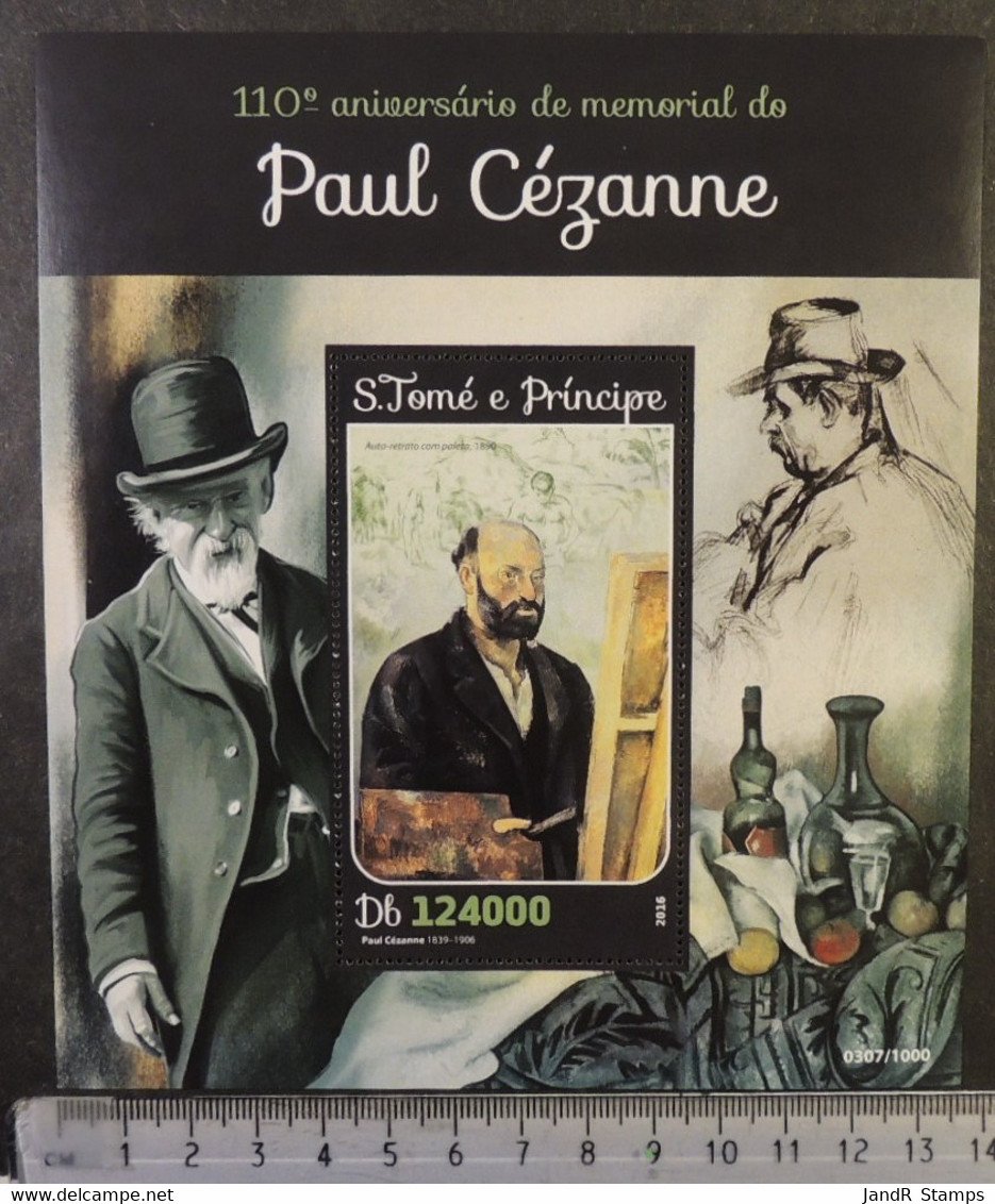 St Thomas 2016 Art Paul Cezanne Paintings S/sheet Mnh - Feuilles Complètes Et Multiples