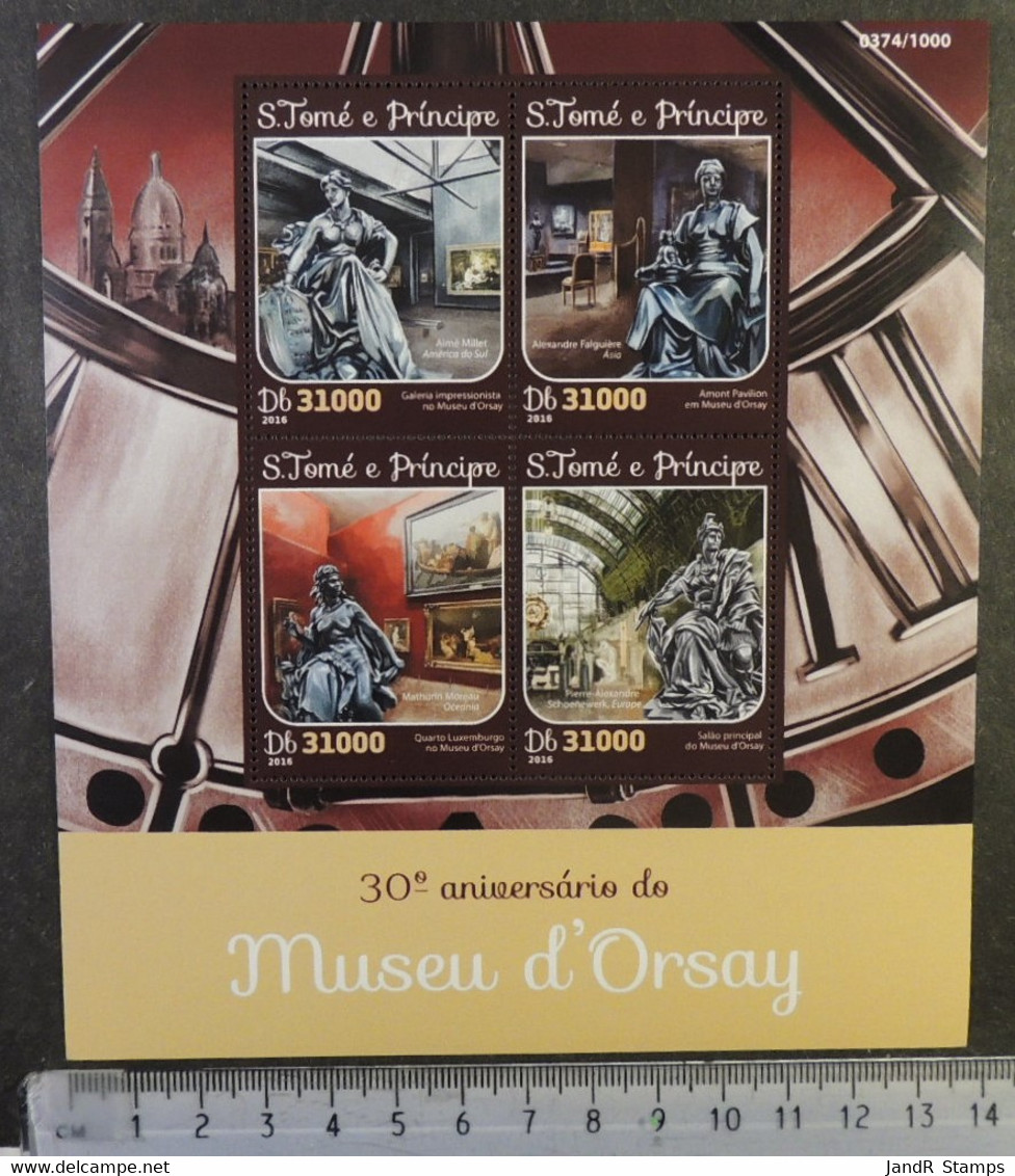 St Thomas 2016 Museu D'orsay Scuplture Art Museum M/sheet Mnh - Ganze Bögen