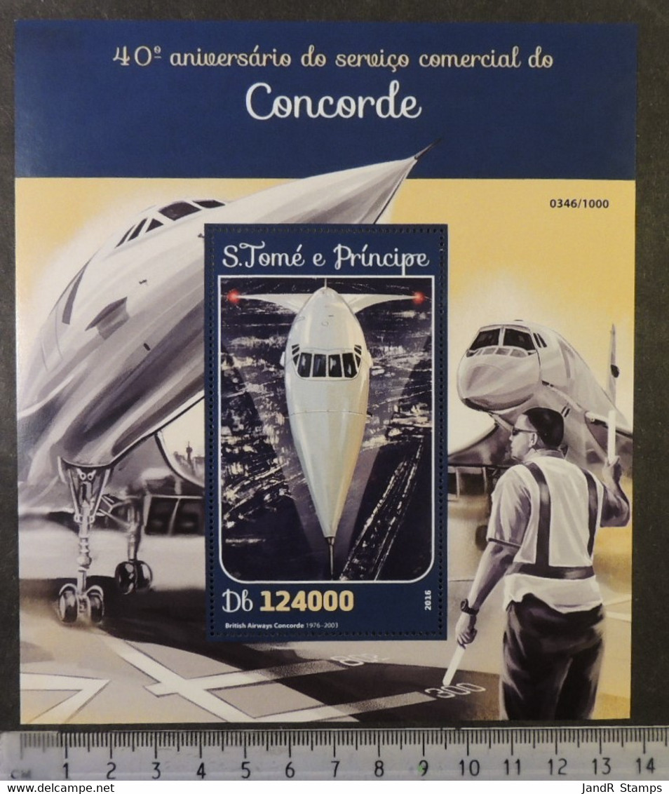 St Thomas 2016 Concorde Aviation Transport M/sheet Mnh - Hojas Completas
