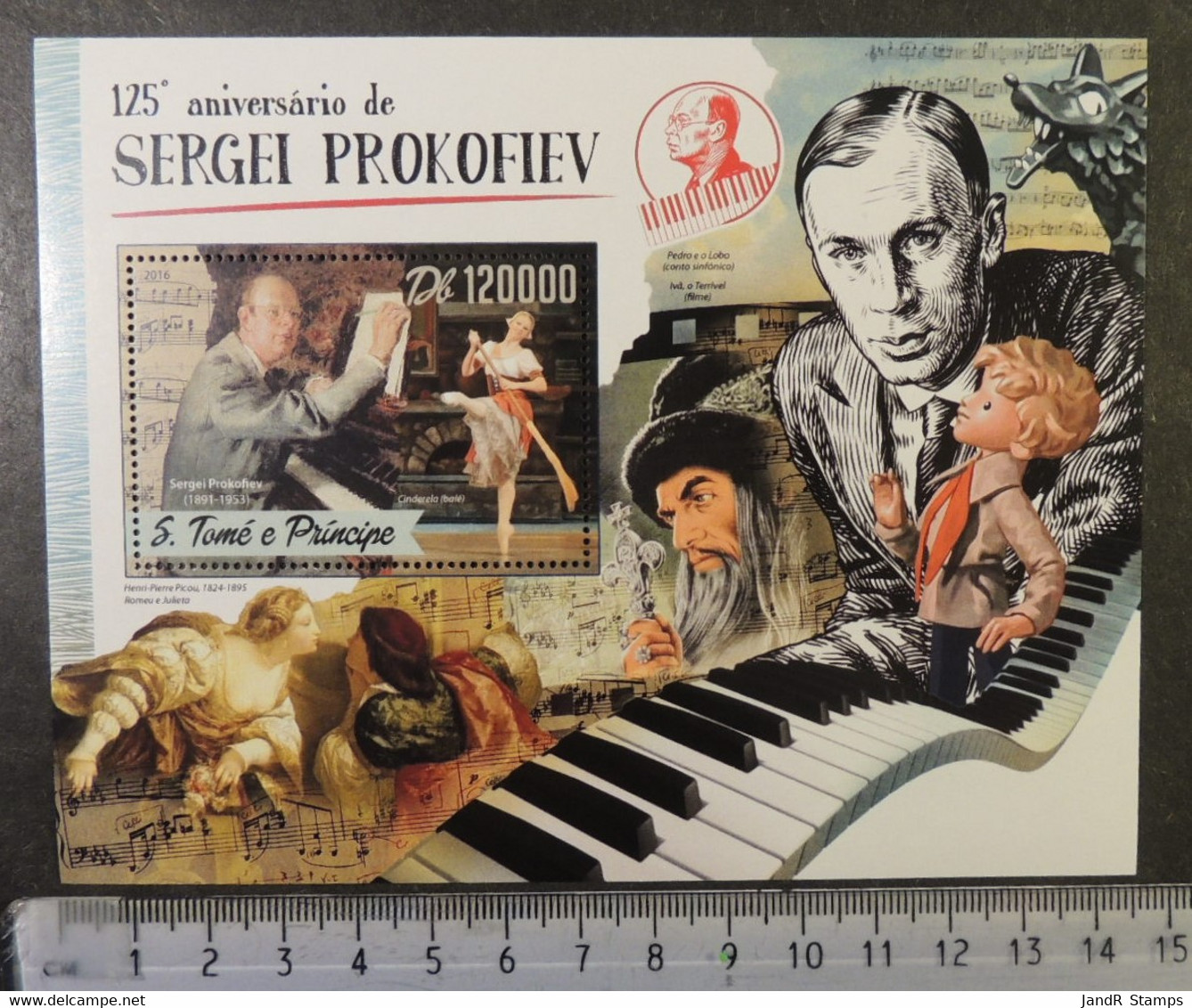 St Thomas 2016 Sergei Prokofiev Classical Music Composer Music S/sheet Mnh - Ganze Bögen