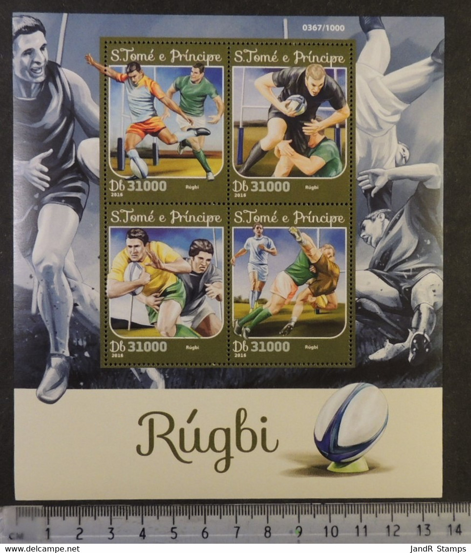 St Thomas 2016 Sport Rugby M/sheet Mnh - Full Sheets & Multiples