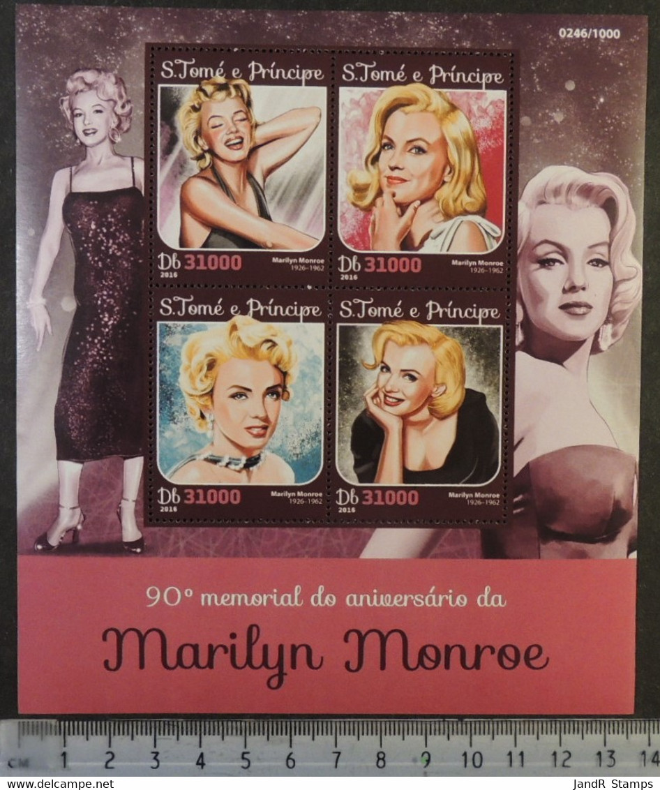 St Thomas 2016 Marilyn Monroe Cinema Music Women M/sheet Mnh - Ganze Bögen