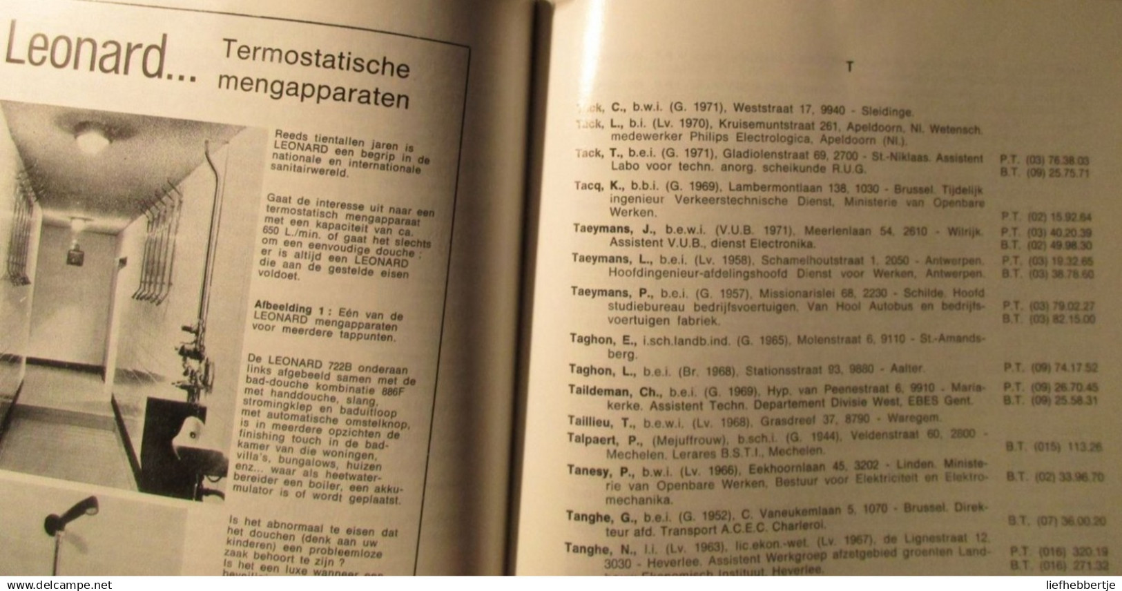 Koninklijke Vlaamse Ingenieursvereniging - Ledenlijst 1972 - Jaarboek Annuaire - Vecchi