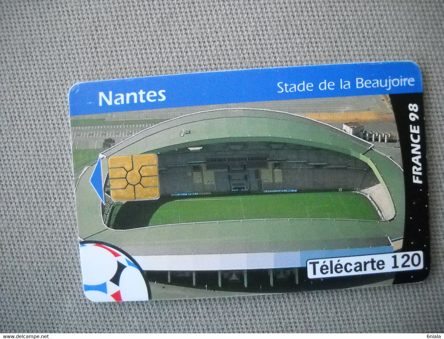 6933 Télécarte  Collection Football  FRANCE 98 Coupe Du Monde NANTES Stade De La BEAUJOIRE   (scans Recto Verso) 120U - Sport