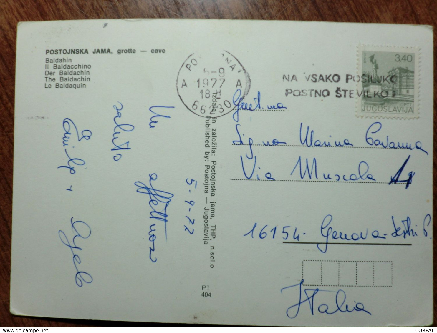 Cartolina Viaggiata Nel 1977 - Yugoslavia