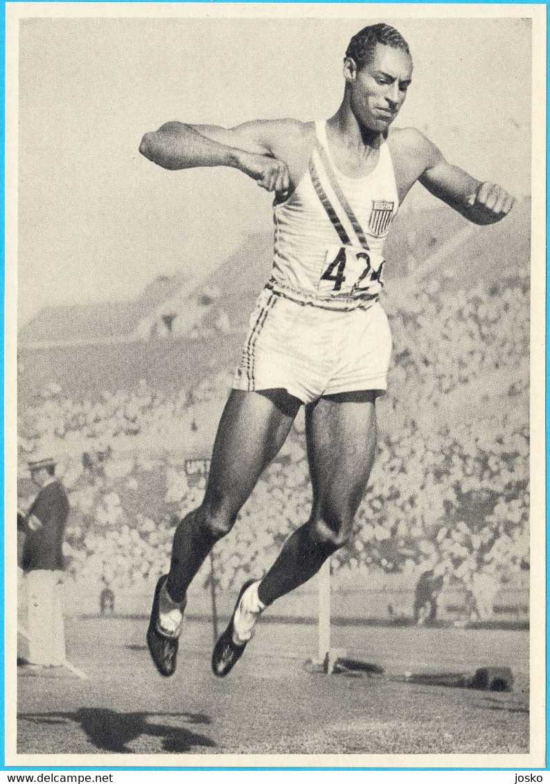 ED L. GORDON (USA) Olympic Games 1932 Los Angeles * GOLD - LONG JUMP * Original Old Card * Athletics Athletisme Atletica - Trading-Karten