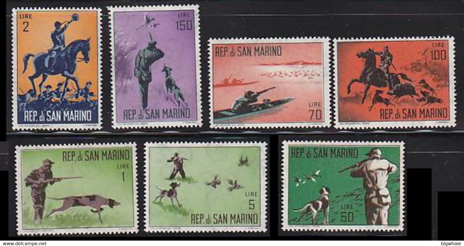 San Marino 1962 Hunting Dog Chien MNH 7V - Other & Unclassified