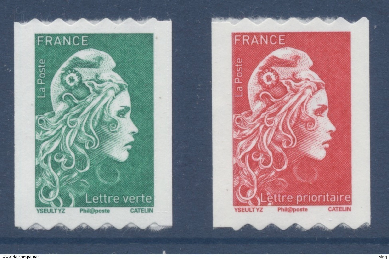 N° 1601 & 1602 Marianne L'engagée Adhésif Roulette Année 2018 Faciale LV+LP - Autres & Non Classés