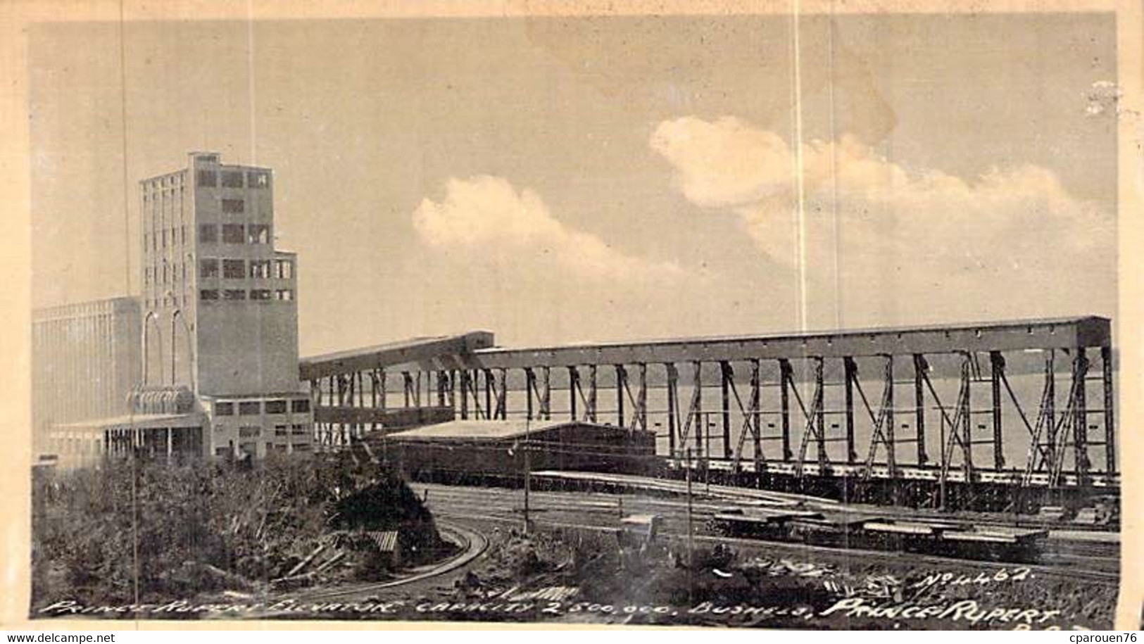 Carte Photo Cpa Amérique > Canada > Colombie Britannique >Prince Rupert Elevator Gare Train - Prince Rupert