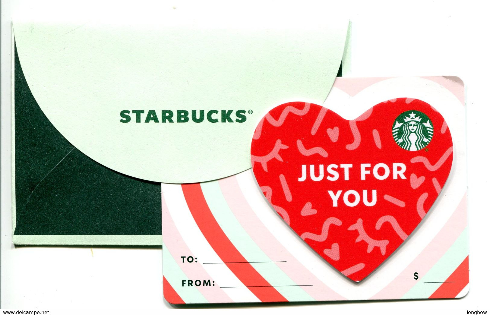 STARBUCKS USA 2020 - 6187 - Valentine's Day , Just For You - Gift Cards