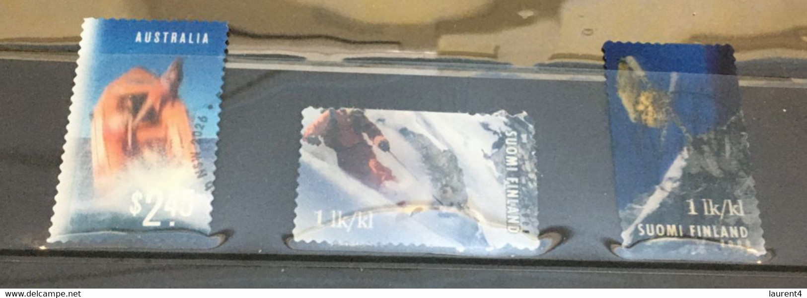 (stamp 27-3-202) Finland & Australia - 3 Dimention Stamps (3-d Stamps) 2 + 1 Used Stamps (obliterer) Sports / Water - Oblitérés