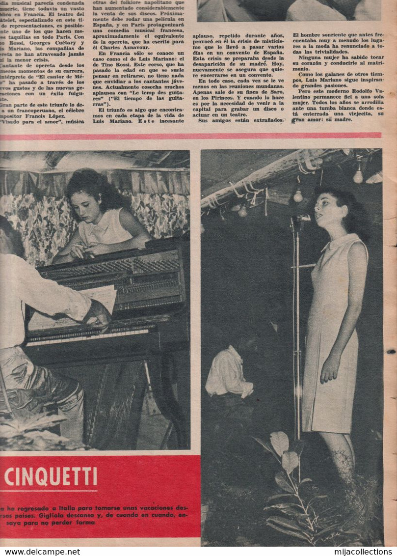 LUIS MARIANO & GIGLIOLA CINQUETTI-I PAGE REVUE ESPAGNOLE DIGAME 1964 - [1] Bis 1980