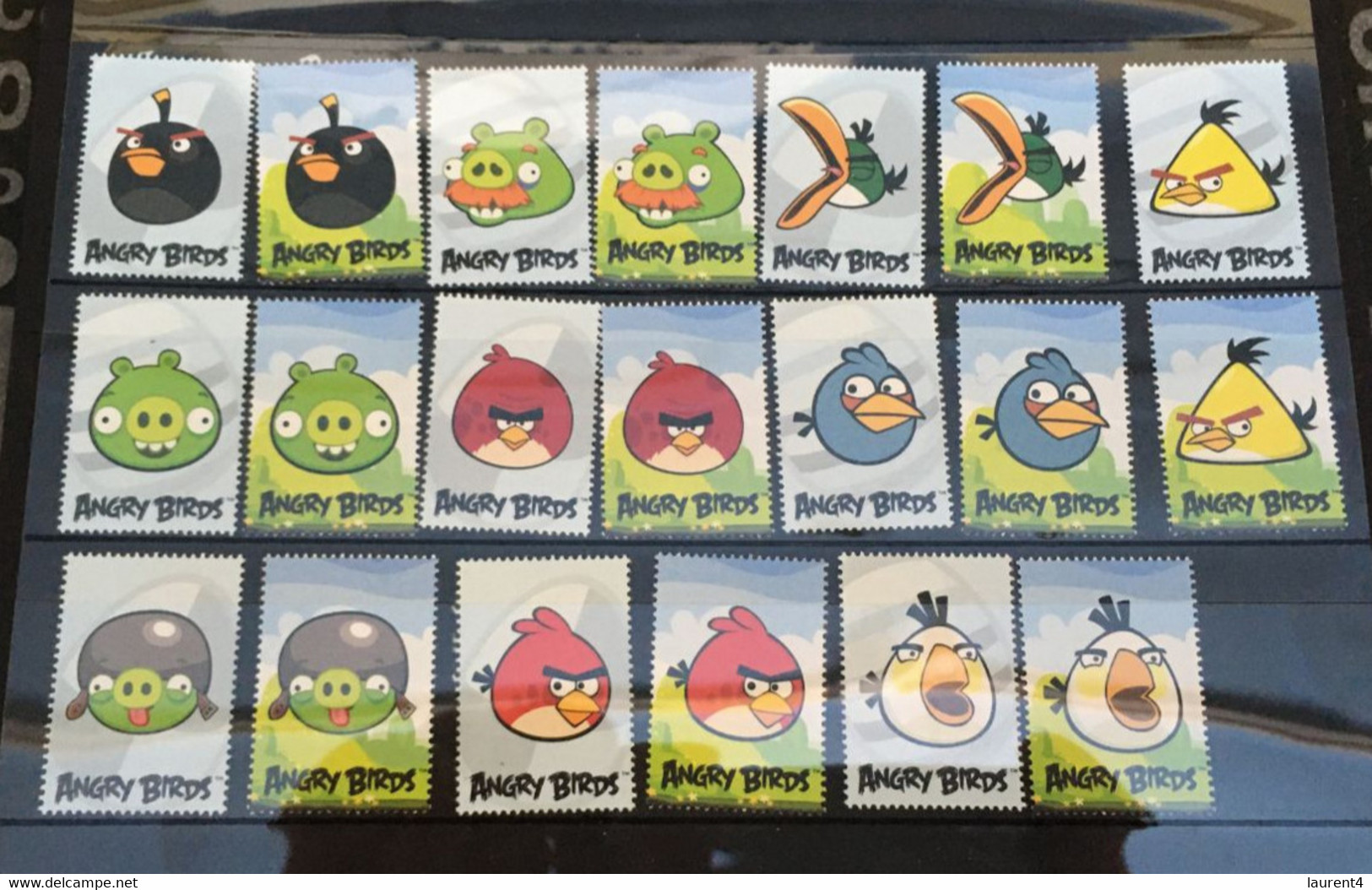 (stamp 27-3-202) ANGRY BIRDS Selection Of Stamp Labels (20 Cinderella) And Stickers (8) - Cinderellas