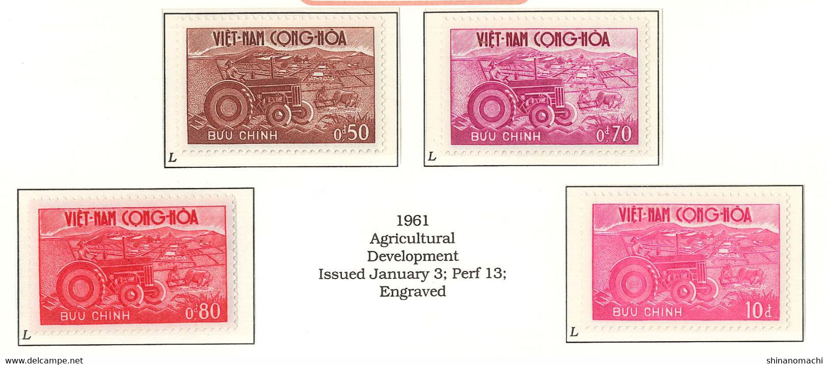 South Viet Nam - 1961 - SC 150 - 153 - Agricultural Development - MH - Vietnam