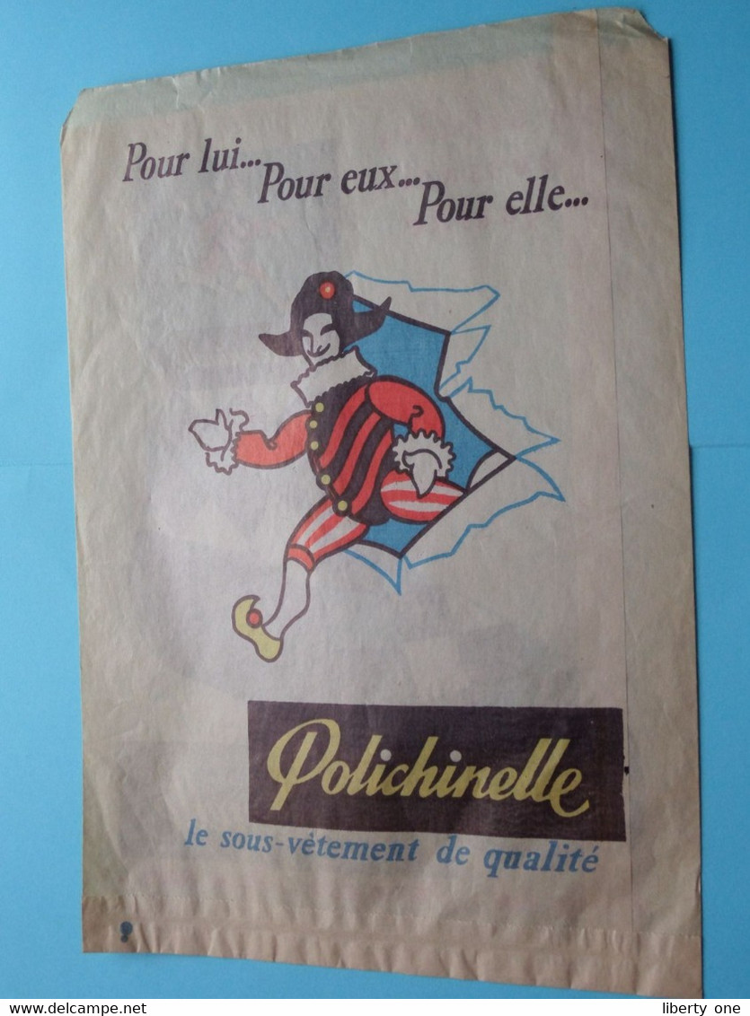 SAC Papier ( Publicité POLICHINELLE Pour Lui, Pour Eux, Pour Elle ! ) Papieren ZAK ( Zie / Voir Scans ) ! - Sonstige & Ohne Zuordnung