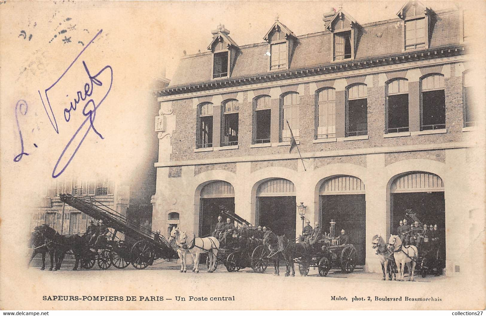 PARIS-75001-SAPEUR POMPIERS DE PARIS , UN POSTE CENTRAL - Arrondissement: 01