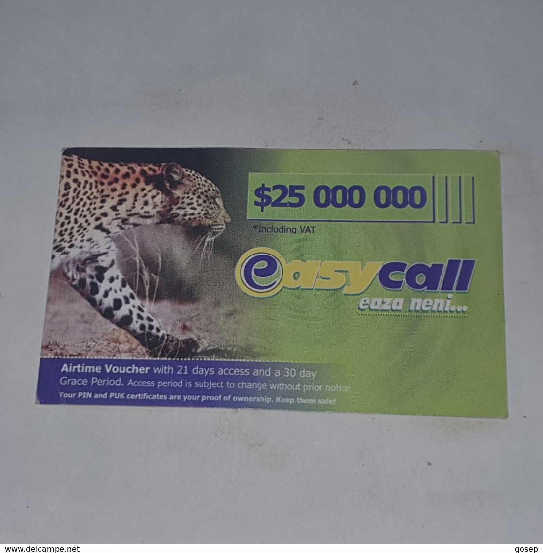 Zimbabwe-(zw-eas-ref-0001/4)-easy Call-(5)-(25.000.000)-(1064-5010-0601-7155)-used Card+1card Free - Zimbabwe