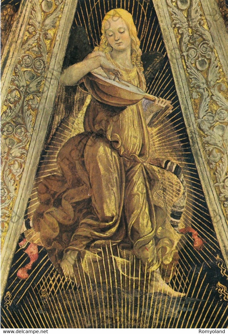 CARTOLINA  LORETO,MARCHE,L.SIGNORELLI (1491-1496),SAGRESTIA DI S.GIOVANNI-ANGELO CHE SUONA,STORIA,NON VIAGGIATA - Ancona