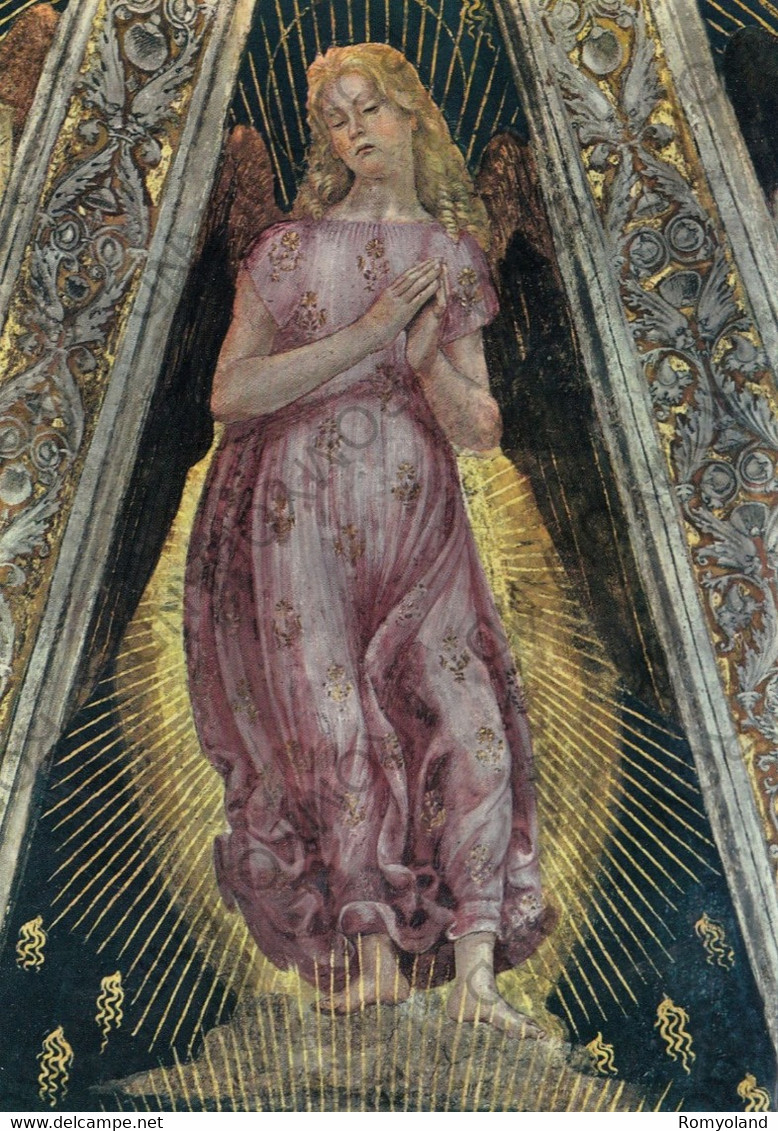 CARTOLINA  LORETO,MARCHE,L.SIGNORELLI (1491-1496),SAGRESTIA DI S.GIOVANNI-ANGELO ORANTE,CULTURA,STORIA,NON VIAGGIATA - Ancona