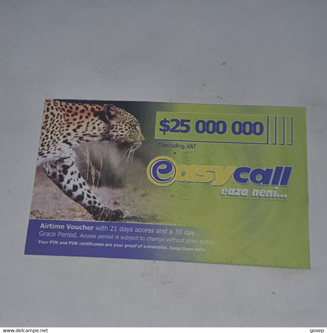 Zimbabwe-(zw-eas-ref-0001/13)-easy Call-(14)-(25.000.000)-(1064-2858-2053-1941)-used Card+1card Free - Simbabwe