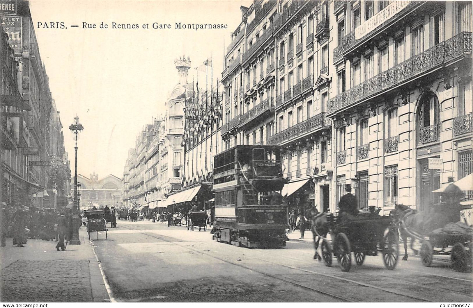 PARIS-75006-LA RUE DE RENNES ET GARE MONTPARNASSE - Arrondissement: 06