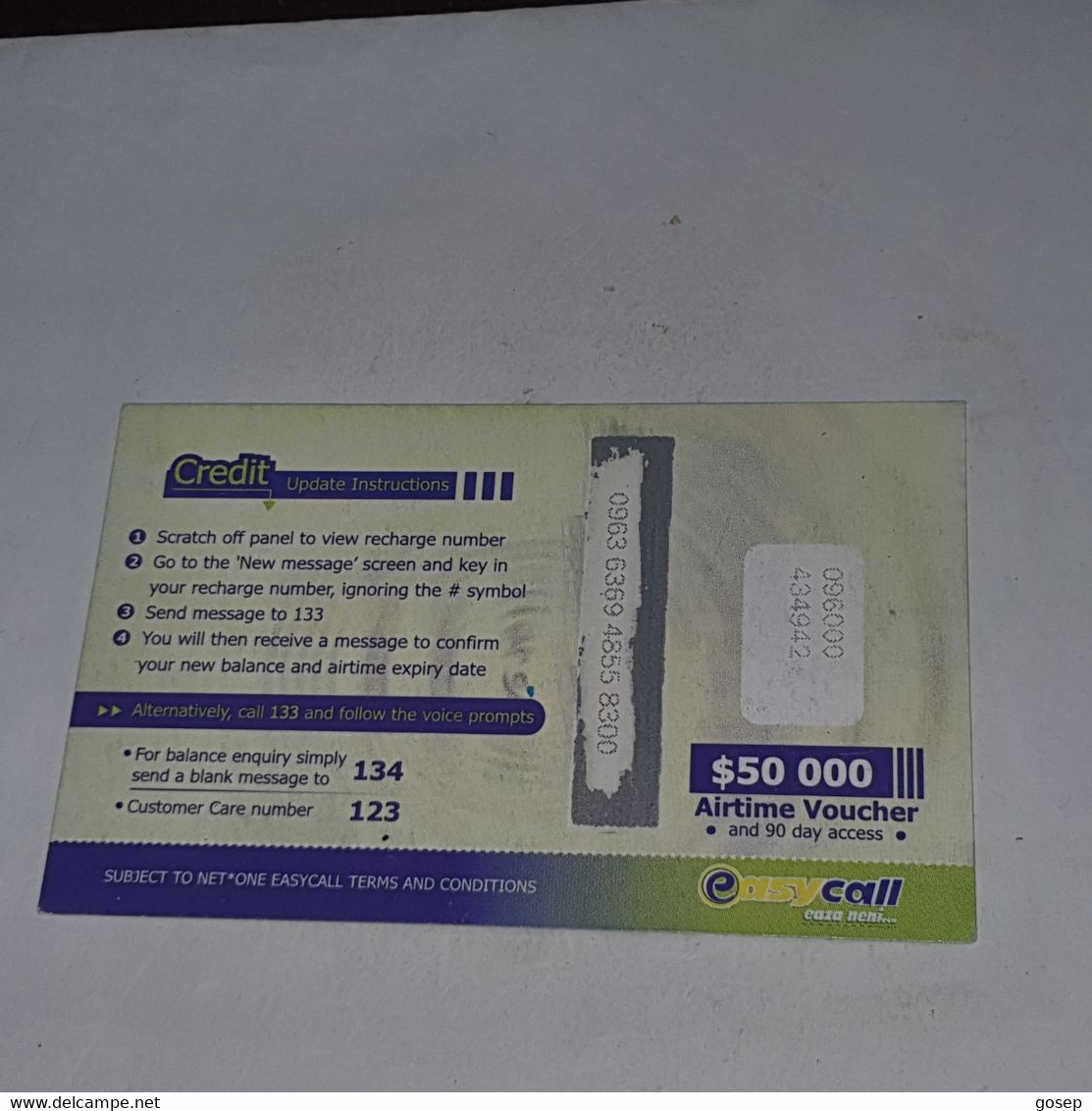 Zimbabwe-(zw-eas-ref-0003/4)-elephant-(24)-($50.000)-(0963-6369-4855-8300)-used Card+1card Free - Zimbabwe