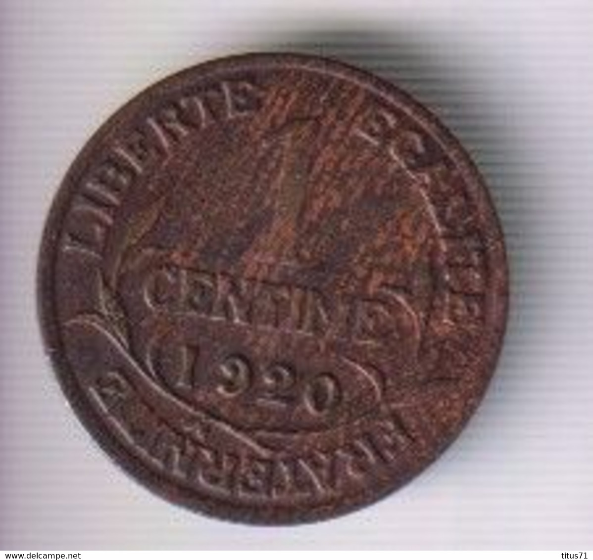 1 Centime France - 1920 - Other & Unclassified