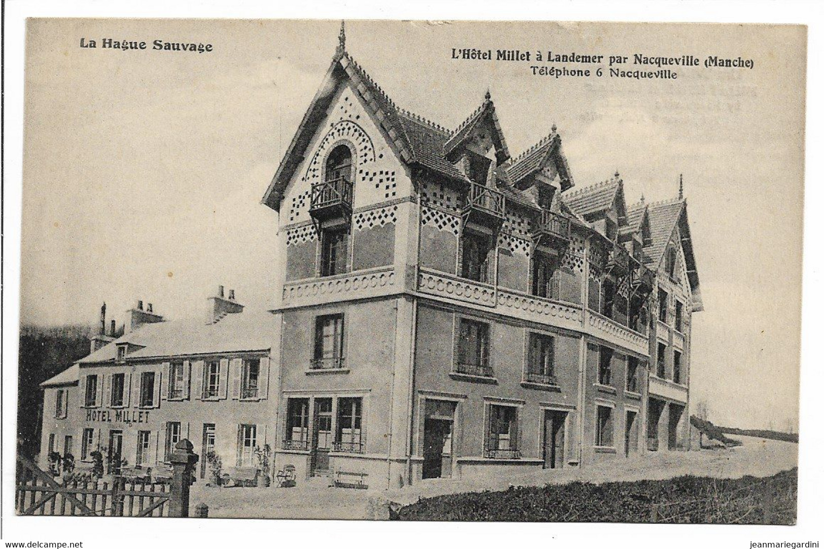 CPA 50 LA HAGUE SAUVAGE L'HOTEL MILLET A LANDEMER PAR NACQUEVILLE TELEPHONE 6  CL R HAVER CHERBOURG ...  TBE - Altri & Non Classificati