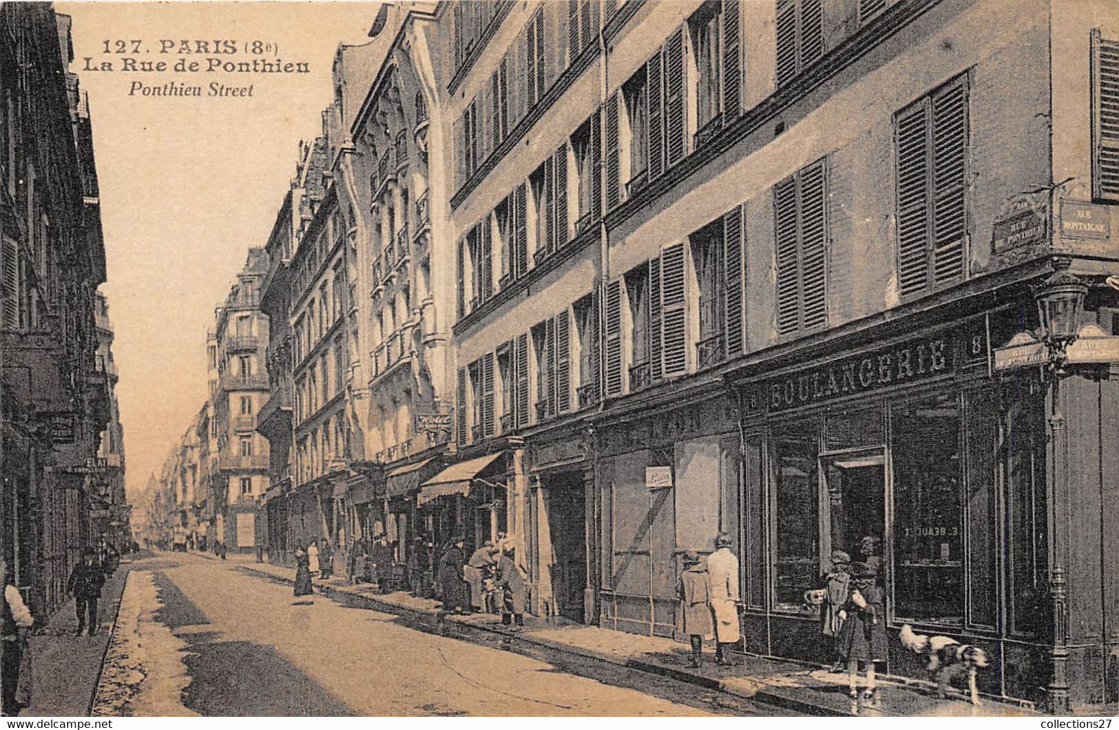 PARIS-75008- LA RUE DE PONTHIEU - Arrondissement: 08