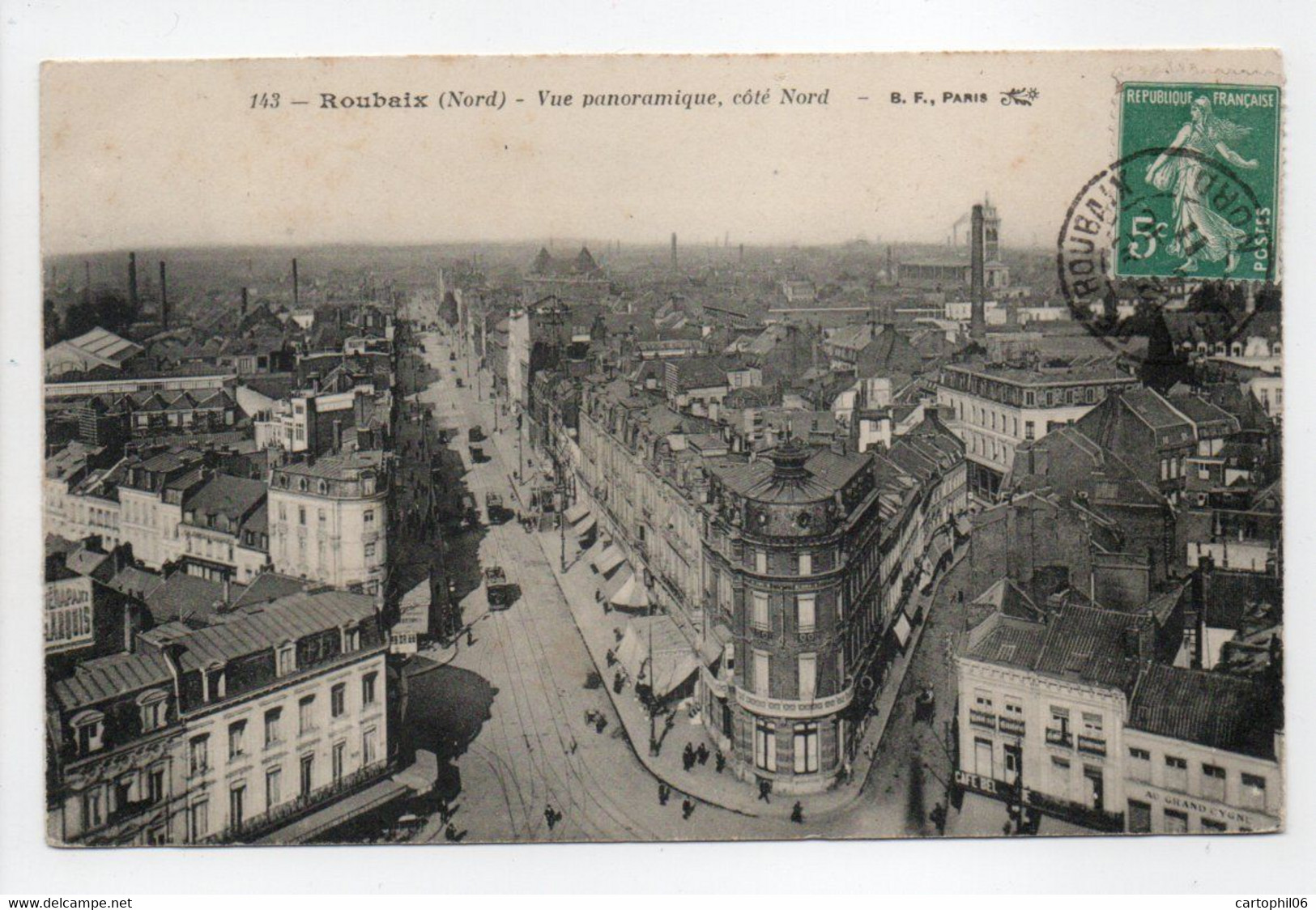 - CPA ROUBAIX (59) - Vue Panoramique 1911, Côté Nord - Edition B. F. 143 - - Roubaix