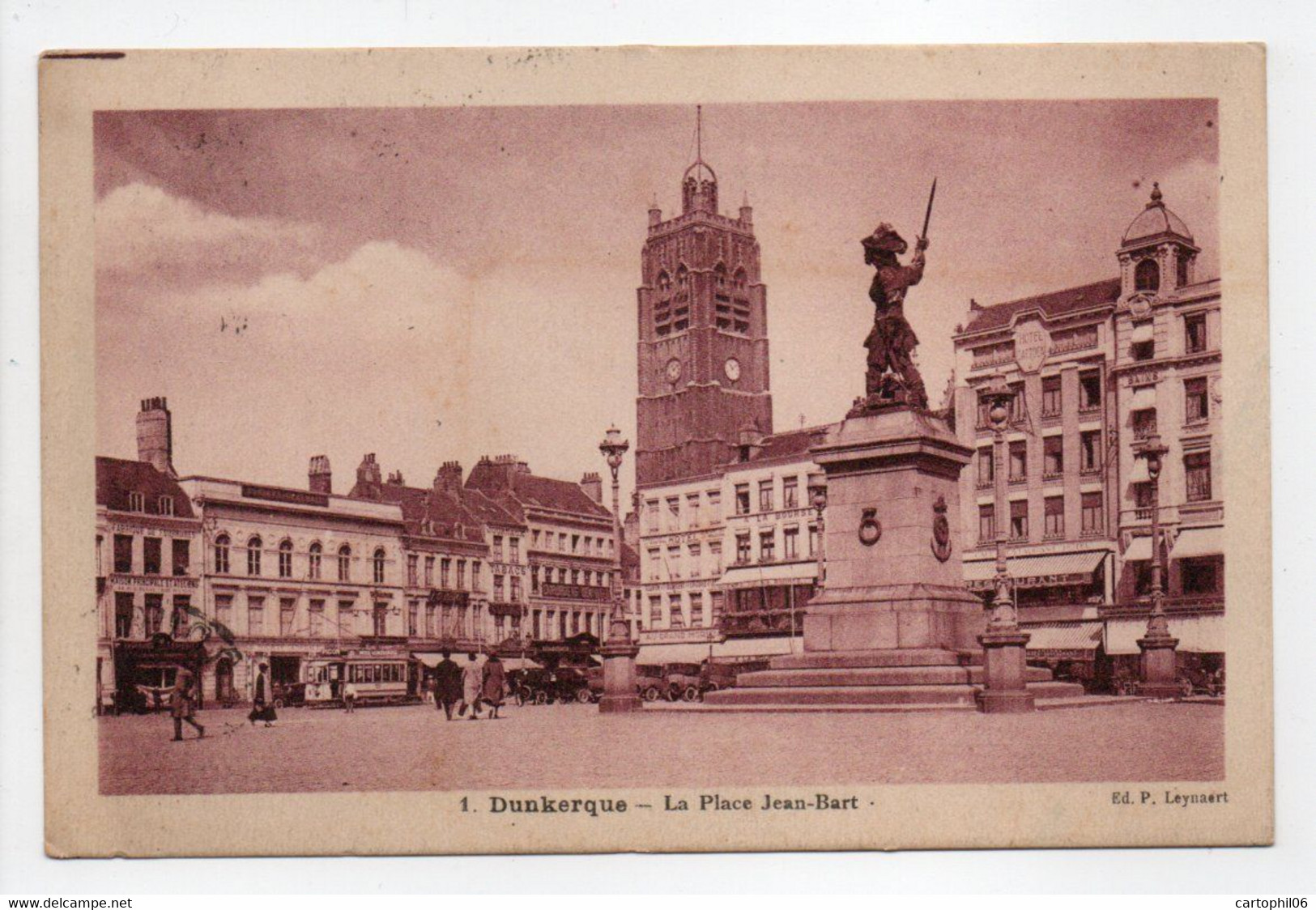 - CPA DUNKERQUE (59) - La Place Jean-Bart - Edition Leynaert N° 1 - - Dunkerque
