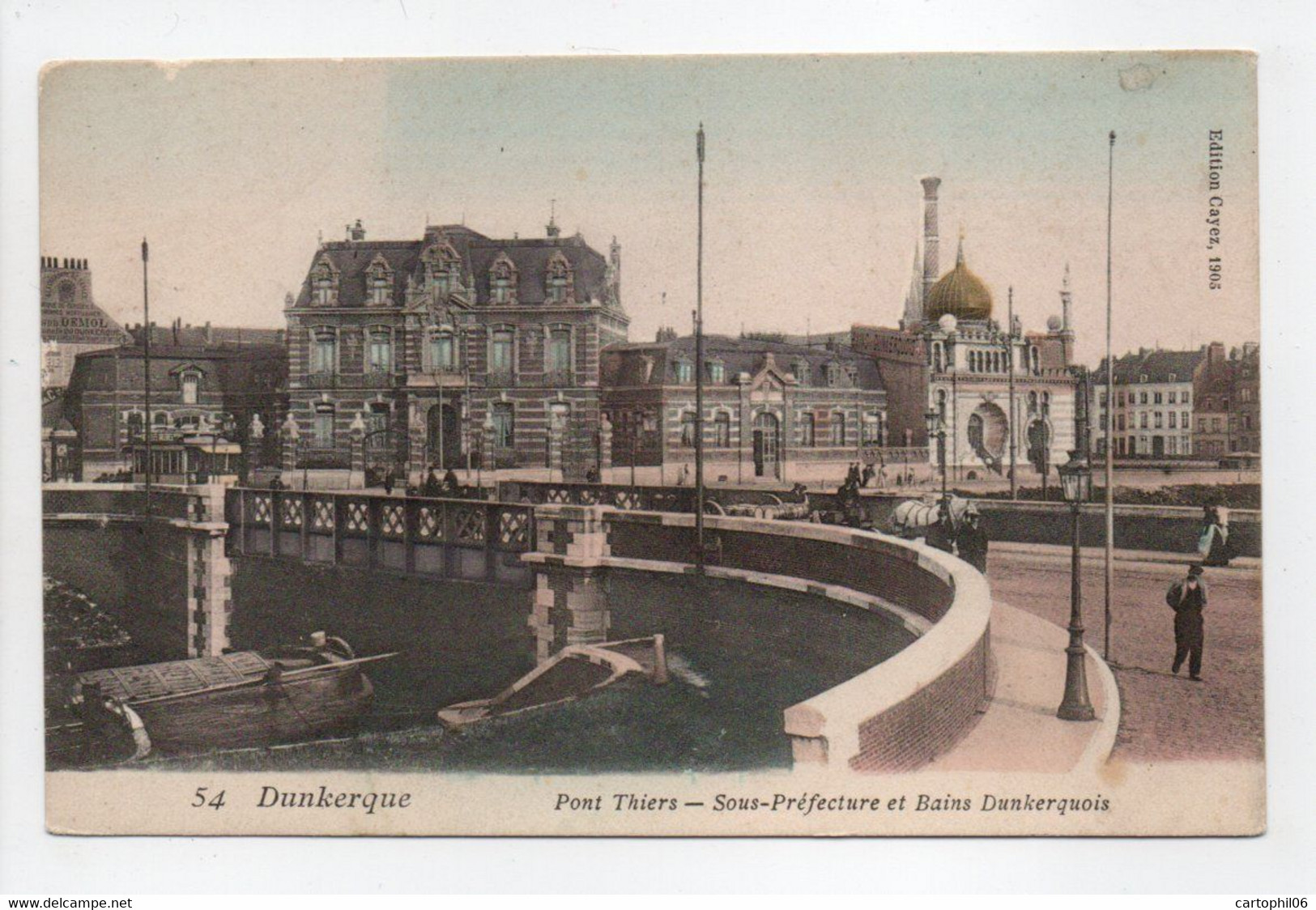 - CPA DUNKERQUE (59) - Pont Thiers - Sous-Préfecture Et Bains Dunkerquois - Edition Cayez N° 54 - - Dunkerque